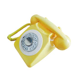 Maxbell Rotary Dial Landline Phone Dining Room Living Room Corded Landline Telephone Yellow