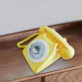 Maxbell Rotary Dial Landline Phone Dining Room Living Room Corded Landline Telephone Yellow
