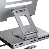 Maxbell Docking Station Aluminium Alloy Holder for Phone Electronic Equipment Office 8 in 1 Rotate