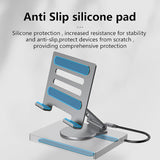 Maxbell Docking Station Aluminium Alloy Holder for Phone Electronic Equipment Office 8 in 1 Rotate