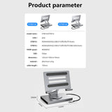 Maxbell Docking Station Aluminium Alloy Holder for Phone Electronic Equipment Office 8 in 1 Rotate