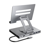 Maxbell Docking Station Aluminium Alloy Holder for Phone Electronic Equipment Office 8 in 1 Rotate
