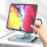 Maxbell Docking Station Aluminium Alloy Holder for Phone Electronic Equipment Office 8 in 1 Rotate