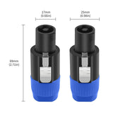 Maxbell 4Pin Speaker Adapter Easy to Install NL4FC for Power Amplifier Console Mixer Blue