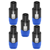 Maxbell 4Pin Speaker Adapter Easy to Install NL4FC for Power Amplifier Console Mixer Blue