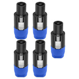 Maxbell 4Pin Speaker Adapter Easy to Install NL4FC for Power Amplifier Console Mixer Blue