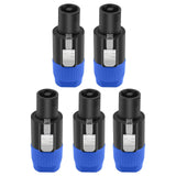Maxbell 4Pin Speaker Adapter Easy to Install NL4FC for Power Amplifier Console Mixer Blue