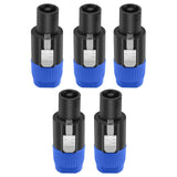 Maxbell 4Pin Speaker Adapter Easy to Install NL4FC for Power Amplifier Console Mixer Blue