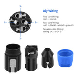 Maxbell 4Pin Speaker Adapter Easy to Install NL4FC for Power Amplifier Console Mixer Blue