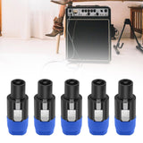Maxbell 4Pin Speaker Adapter Easy to Install NL4FC for Power Amplifier Console Mixer Blue