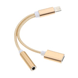 Maxbell USB C to 3.5mm Jack Headphone Charger Adapter Voice Charging Cable Converter Gold