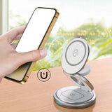 Maxbell Portable Wireless Charger Stand Tabletop Mount Lightweight Sturdy Adjustable White