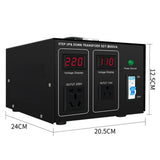 Maxbell Voltage Transformer Converter CN Adapter Accurate Heavy Duty Power Converter 20.5x24x12.5cm 2000VA