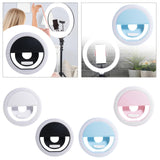 Maxbell Phone Selfies Light Makeup Cold Soft Warm Light LED Phone Selfie Circle Light white