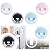 Maxbell Phone Selfies Light Makeup Cold Soft Warm Light LED Phone Selfie Circle Light white