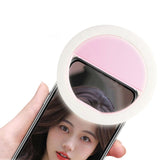 Maxbell Phone Selfies Light Makeup Cold Soft Warm Light LED Phone Selfie Circle Light white