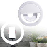 Maxbell Phone Selfies Light Makeup Cold Soft Warm Light LED Phone Selfie Circle Light white