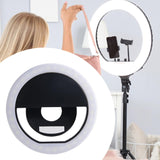 Maxbell Phone Selfies Light Makeup Cold Soft Warm Light LED Phone Selfie Circle Light black