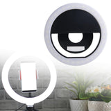 Maxbell Phone Selfies Light Makeup Cold Soft Warm Light LED Phone Selfie Circle Light black