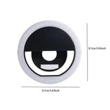 Maxbell Phone Selfies Light Makeup Cold Soft Warm Light LED Phone Selfie Circle Light black