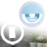 Maxbell Phone Selfies Light Makeup Cold Soft Warm Light LED Phone Selfie Circle Light blue