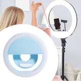 Maxbell Phone Selfies Light Makeup Cold Soft Warm Light LED Phone Selfie Circle Light blue