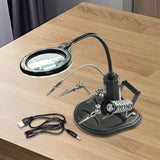 Maxbell Magnifying Glass Soldering Station LED Lighted for Engraving Crafts Assembly