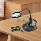 Maxbell Magnifying Glass Soldering Station LED Lighted for Engraving Crafts Assembly