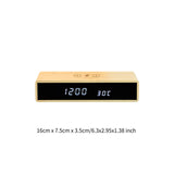 Maxbell Wooden Alarm Clock Table Decor Bedroom Bedside Desk Shelf Digital Wooden Clock