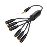 Maxbell Headphone Splitter No Interference Extension Cable for Laptop Phone Earphone 1 to 6