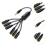 Maxbell Headphone Splitter No Interference Extension Cable for Laptop Phone Earphone 1 to 6