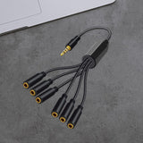 Maxbell Headphone Splitter No Interference Extension Cable for Laptop Phone Earphone 1 to 6