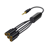 Maxbell Headphone Splitter No Interference Extension Cable for Laptop Phone Earphone 1 to 5