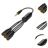 Maxbell Headphone Splitter No Interference Extension Cable for Laptop Phone Earphone 1 to 5