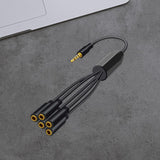 Maxbell Headphone Splitter No Interference Extension Cable for Laptop Phone Earphone 1 to 5