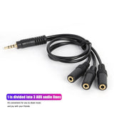 Maxbell Headphone Splitter No Interference Extension Cable for Laptop Phone Earphone 1 to three