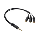 Maxbell Headphone Splitter No Interference Extension Cable for Laptop Phone Earphone 1 to three