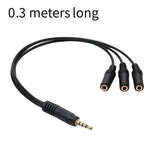 Maxbell Headphone Splitter No Interference Extension Cable for Laptop Phone Earphone 1 to three