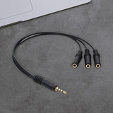 Maxbell Headphone Splitter No Interference Extension Cable for Laptop Phone Earphone 1 to three