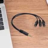 Maxbell Headphone Splitter No Interference Extension Cable for Laptop Phone Earphone 1 to three