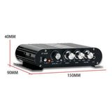 Maxbell Mini Amplifier Sturdy 2.1 Channel Mini Amplifier for TV Speaker Mobile Phone Black