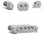 Maxbell Mini Amplifier Sturdy 2.1 Channel Mini Amplifier for TV Speaker Mobile Phone Silver