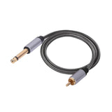 Maxbell RCA to 1/4 inch Adapter Cable Sturdy 6.35mm to RCA Stereo Interconnect Cable Cable Length 100cm