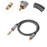 Maxbell RCA to 1/4 inch Adapter Cable Sturdy 6.35mm to RCA Stereo Interconnect Cable Cable Length 100cm