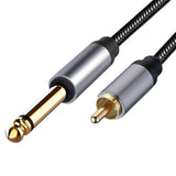 Maxbell RCA to 1/4 inch Adapter Cable Sturdy 6.35mm to RCA Stereo Interconnect Cable Cable Length 100cm