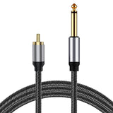 Maxbell RCA to 1/4 inch Adapter Cable Sturdy 6.35mm to RCA Stereo Interconnect Cable Cable Length 100cm