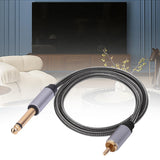 Maxbell RCA to 1/4 inch Adapter Cable Sturdy 6.35mm to RCA Stereo Interconnect Cable Cable Length 100cm