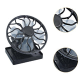 Maxbell Solar Fan Picnic Fan with Clamp Mount Small Fan Hiking Handsfree Clip on Fan