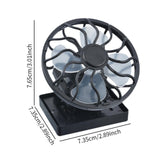 Maxbell Solar Fan Picnic Fan with Clamp Mount Small Fan Hiking Handsfree Clip on Fan
