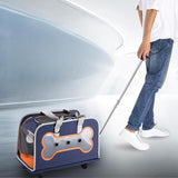 Maxbell Pet Rolling Carrier Dog Carrier Puppy Outdoor Cat Carrier with Wheels Travel